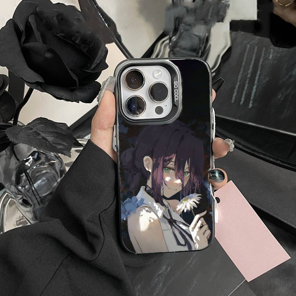 Coque de téléphone H-Reze C-Chainsaw Man Pour IPhone 16 17 15 14 12 13 Pro Max Couleur Noire Housse antichoc