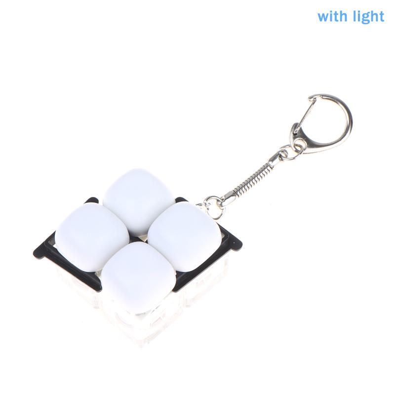 Relaxing Diy Keyboard Keychain Keycap Keys Button Finger Keyboard Cap 1/2/3/4/9Keys Relief Stress Clicker Toy Child Adult