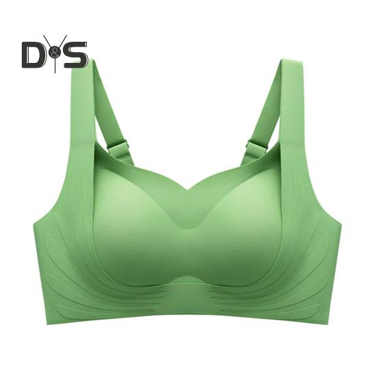 

Женский бюстгальтер с противоскользящим эффектом, без косточек, пуш-ап, нижнее белье для женщин среднего возраста, с широкими бретелями, с полным покрытием, бесшовный поддерживающий бюстгальтер для занятий спортом в офисе, езды на велосипеде XL мятный зел