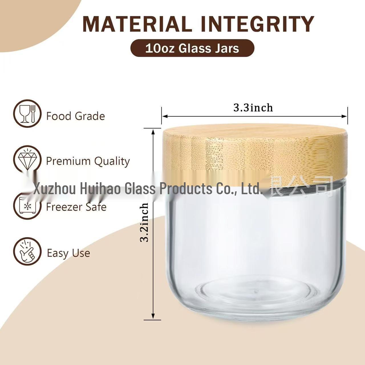 In-Stock High-Value Sealed Glass Storage Containers: Portable Oat Cup, Yogurt Bottle, High-Temperature-Resistant Mason Jar. 401-500 ml