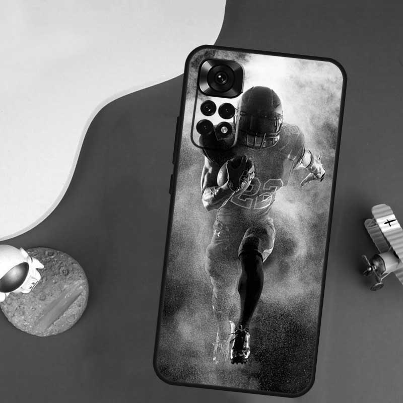 American Football College Sport Case For Xiaomi Redmi Note 14 13 Pro 12 9 10 11 Pro 10S 11S 12S Redmi 14C 13C 10C 12C Cover