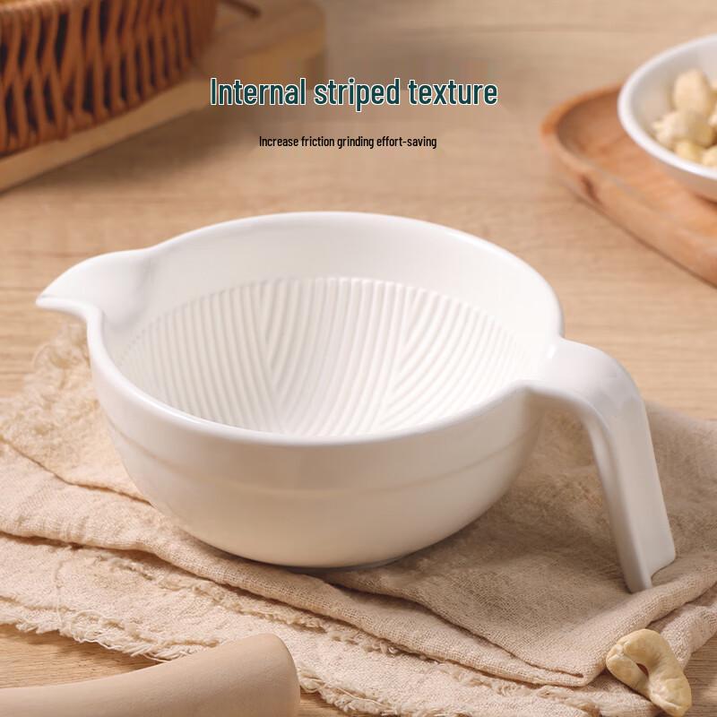 Baijie Ceramic Baby Food Grinding Bowl with Pestle
