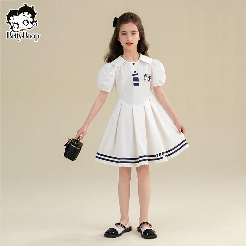 Beidi Girls  2026 Summer Korean Style A-Line Dress 170 cm
