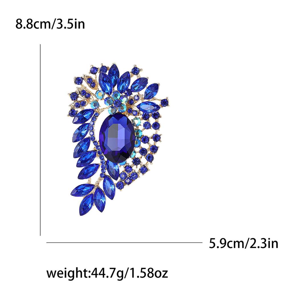 Elegant Crystal Alloy Brooch for Women's Suit