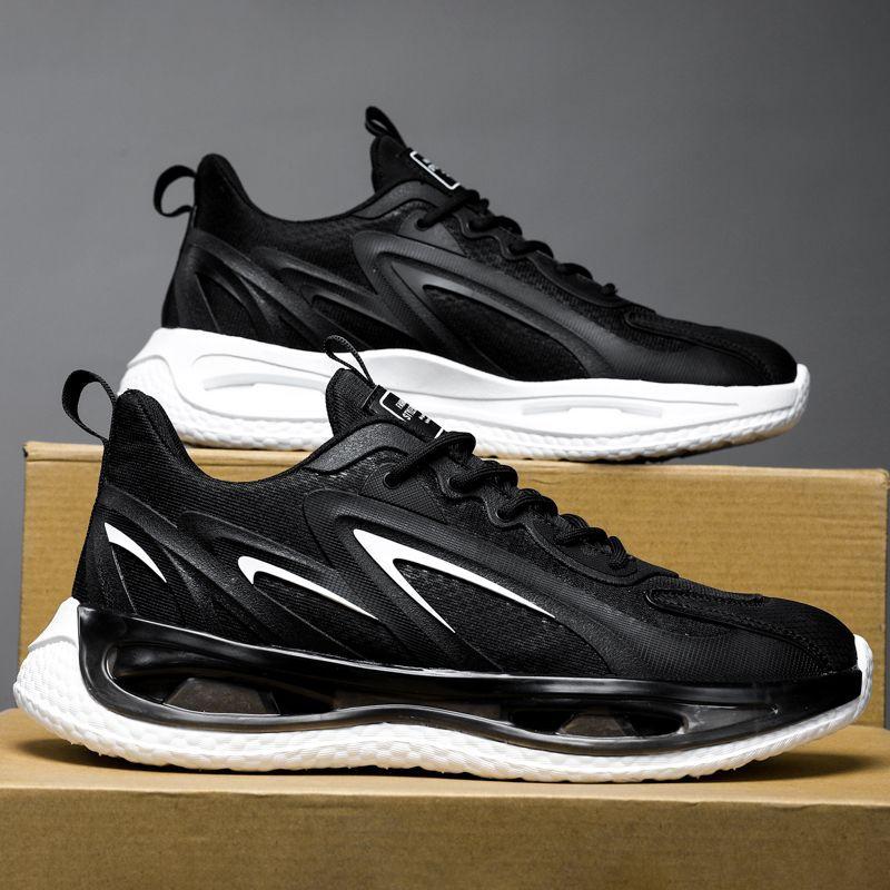 Men's Shoes Summer Breathable New Mesh Sports Running Shoes Air Cushion Shock Absorption Soft Sole Running Casual Dad Shoes