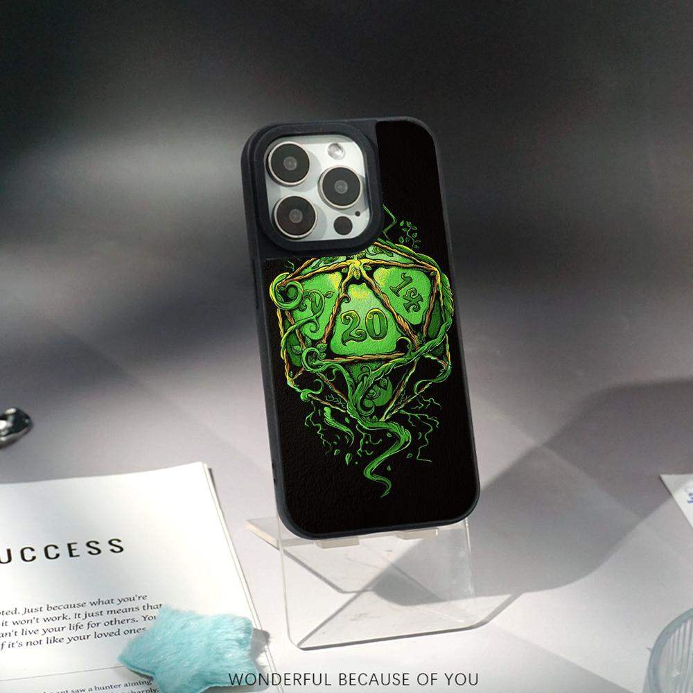 

Dungeons Dragons dnd cool game Phone Case for iPhone 17 16 e 15 14 13 12 Pro Max Sheepskin Silver-edged protective case iPhone 16e
