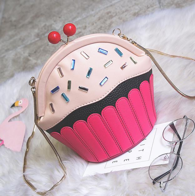

Fashion cakes modeling diamond party casual purse ladies chain shoulder bag handbag crossbody mini messenger bag flap