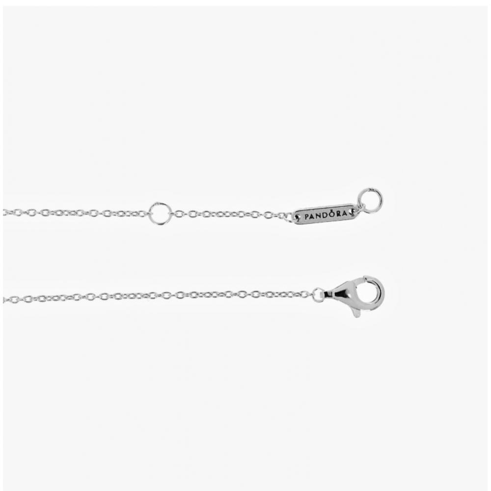 Pandora 393014c01 Timeless Triple Stone Heart Collier Silver Necklace