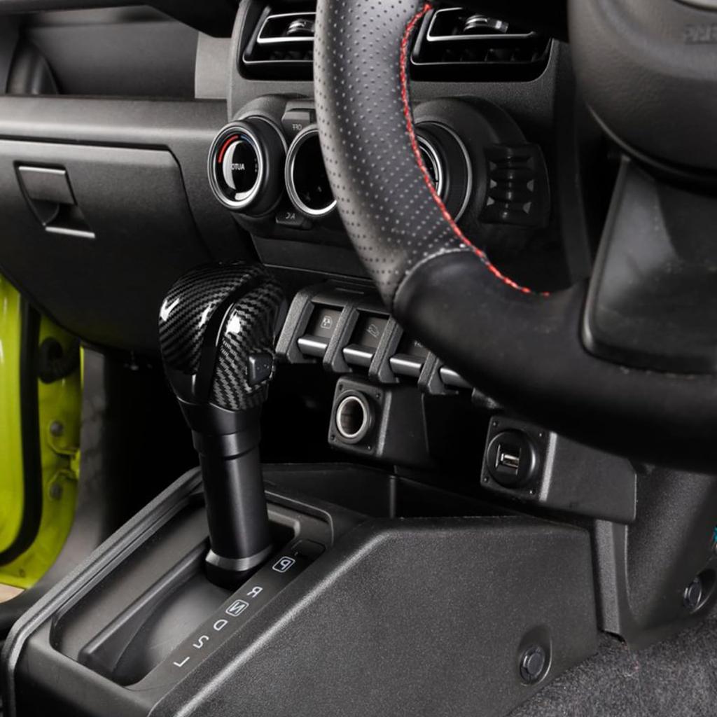 FXETRNL Shift Knob Protective Cover for Suzuki Jimny JB64 2019 2020 2021 2022 2023 2024 Custom ABS Interior Parts for Dressing Stain Scratch