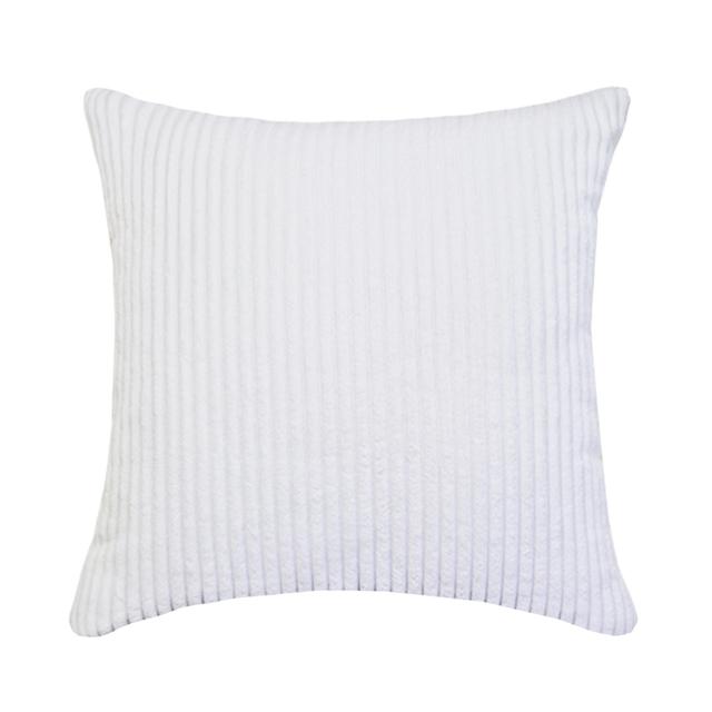 Supersoft Corduroy Cushion Cover Solid Striped Throw Pillow Covers Decorative Pillow Case for Sofa Bed Living Room Decoration