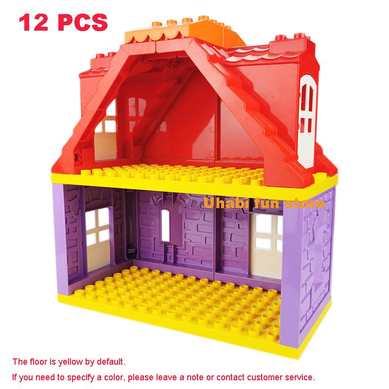 Big Building Blocks House Architecture Window Wall Roof Furniture Series Scene Accessories Assembly Children's Educational Toys