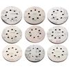 10 Pcs 125mm 5inch 8 Holes Hook Loop Sanding Discs Grit Orbital Sander Pad Mat