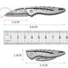 CNC Titanium Alloy Mini Folding Knife Damascus Blade Portable Hanging Outdoor EDC Tool Camping Unboxing Knife