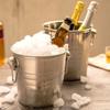 Wine Beer Cooler Stainless Steel Ice Punch Bucket for Beer Wine Party Supplies Portable Ice Chiller Cooler with Handle