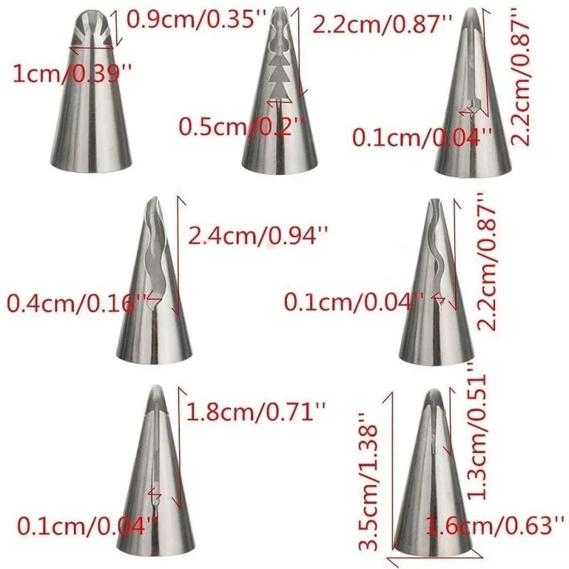 7pcs/set Wedding Russian Nozzles Pastry Puff Skirt Icing Piping Nozzles Pastry Decorating Tips Cake Cupcake Decorator Tool