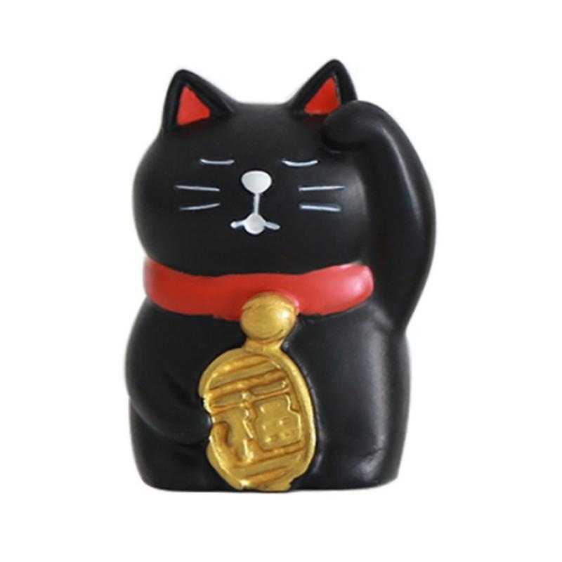 Японский Закка Статуэтка Кошки Миниатюрные Фигурки Кошек Изделие из Смолы Игрушки Орнамент Автомобиль Украшение для Дома Реквизит для Фотографии