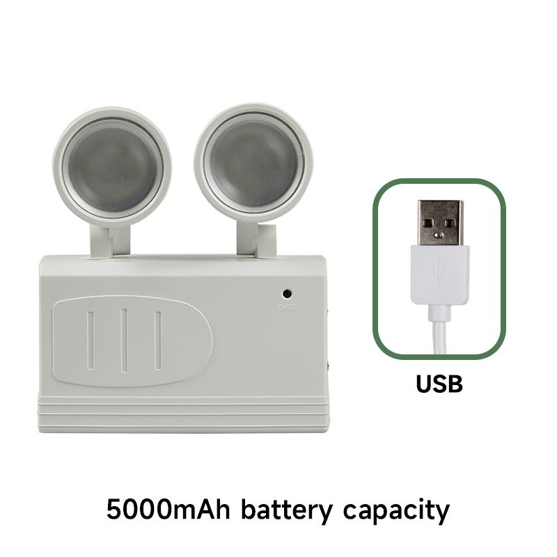 Rotatable Double Head Smart Emergency Light Portable LED Camping Lantern Rechargeable Outdoor Repair Lamps for Power Outage