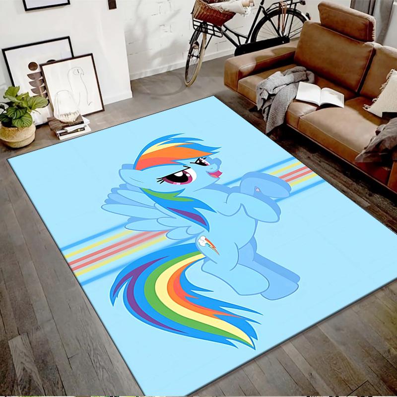 1pc My Little Pony1 Design Printed Area Rug Carpet for Bedroom Living Room Home Decor Rugs Mat Non Slip Mat Rug for Bedside