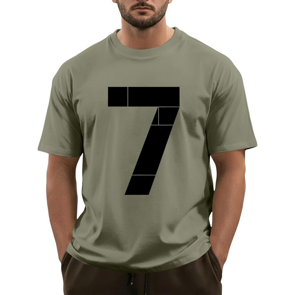 Camiseta de Manga Corta Estampada para Hombre Top Holgado Casual de Manga Corta para Hombre