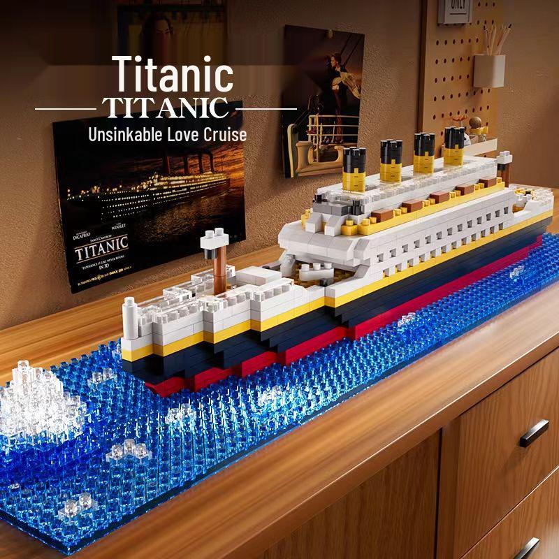 Nezha Model výletní lodi Titanic: Mikrostavební bloky s vysokou obtížností, kompatibilní s Lego