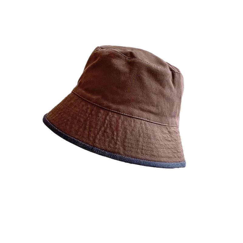 Women's Korean Reversible Denim Fisherman Hat - Spring/Autumn Fashion Versatile Slimming Bucket & Warm Beanie