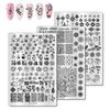 Nail Stamp Plate Nail Art Templates Heart Flower Nail Art Plates for DIY Nail Art Decorations Nails Art Stamping Plates