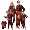 Print Cute Family Set Pajamas, Home Clothes, Family Set Long Sleeve Top Pants Set