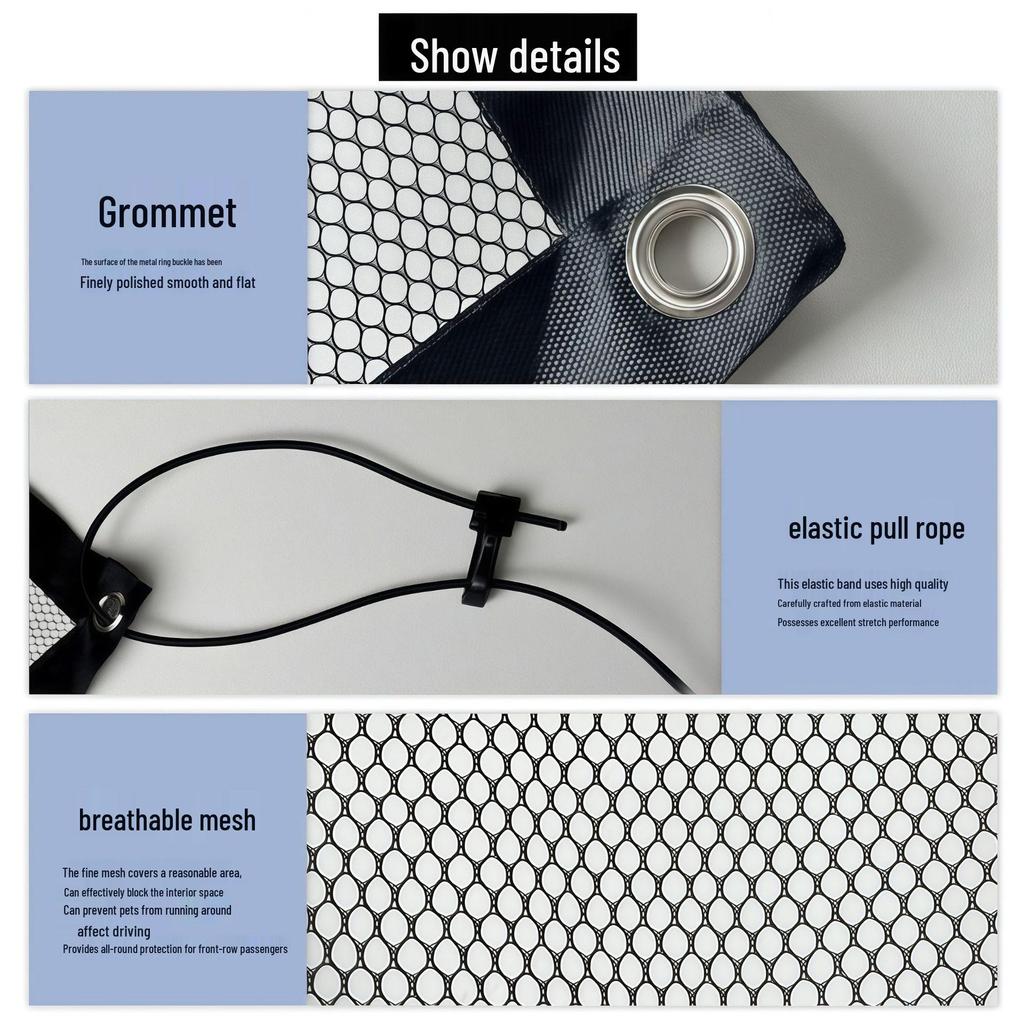 Pet Safety Net for Car: Rear Seat Anti-Scratch Barrier