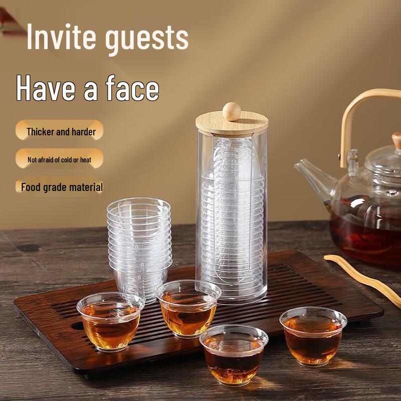 Homeglen Disposable Hard Plastic Airline Tea Cups