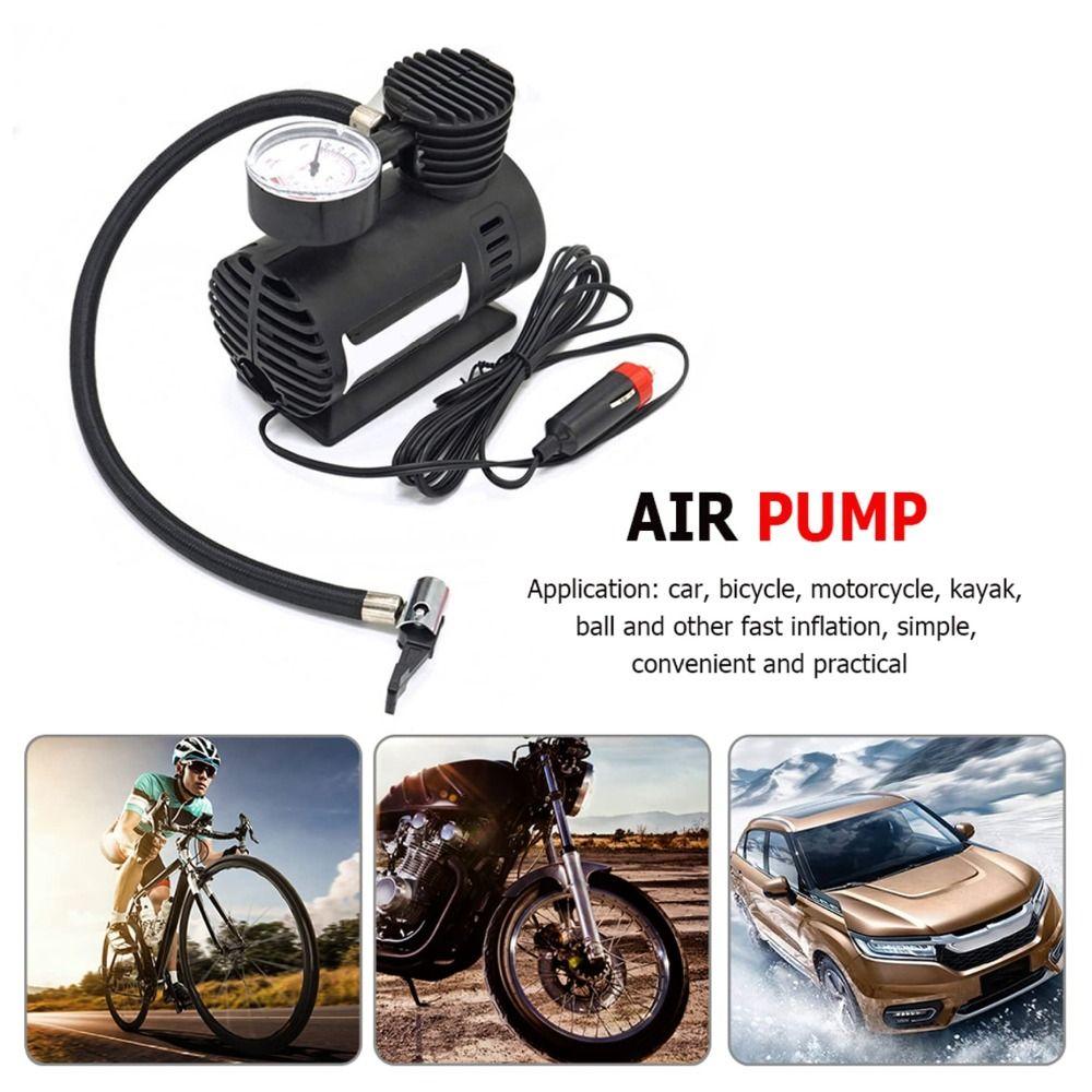 12V Mini Car Air Compressor Universal Car Tyre Inflator  Bicycle Tires