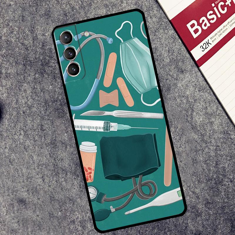 Medical Doctor Nurse Case For Samsung Galaxy S24 S23 S22 S21 Plus Ultra Note 20 S9 S10 Note 10 S20 S21 FE Cover