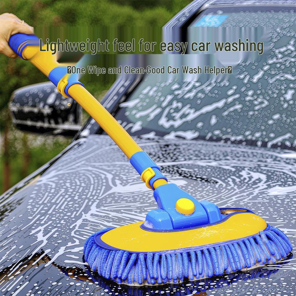 Mopa Retrátil de Chenille para Lavar Carro Zhongheng com Cabo Telescópico e Escova de Cerdas Macias