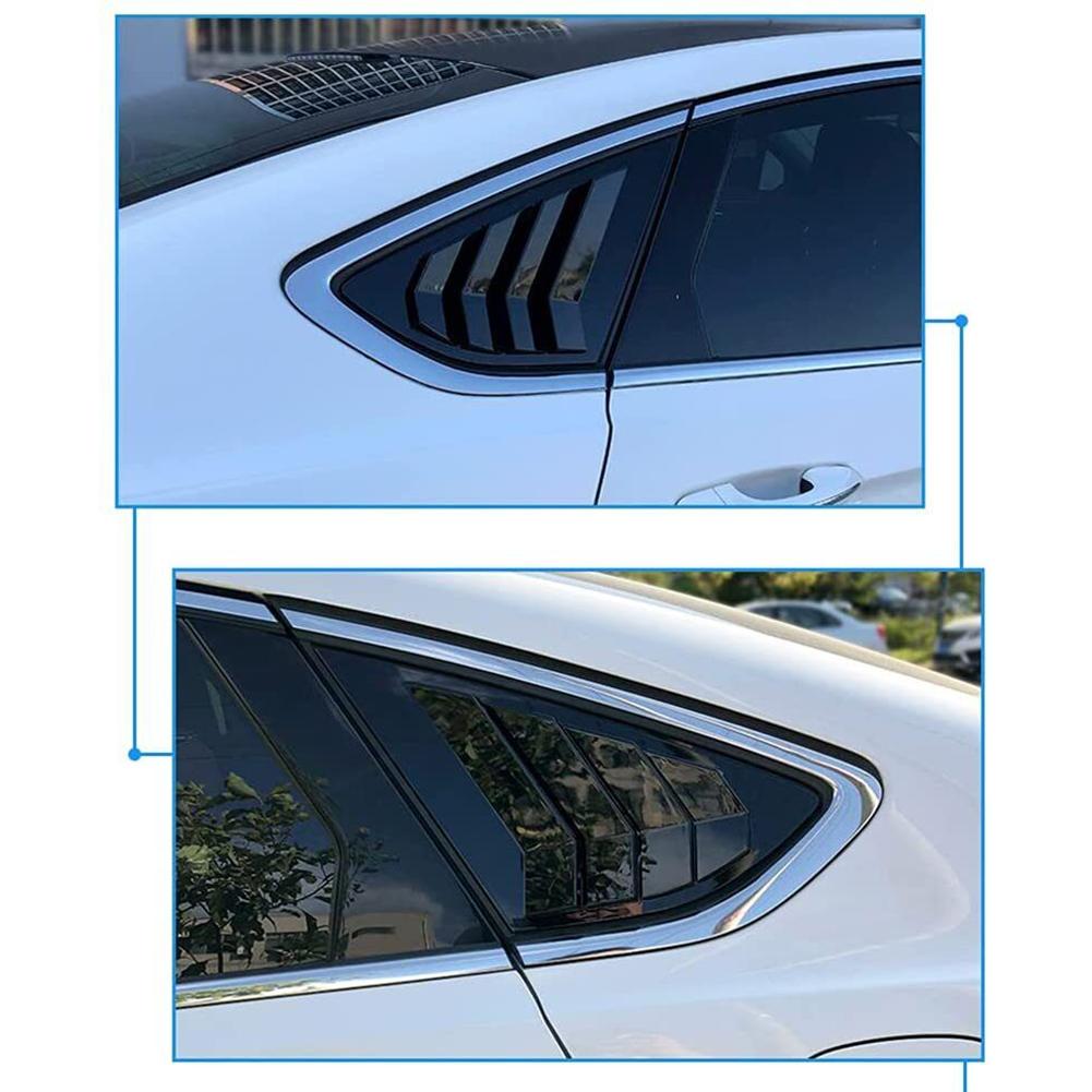 Car Rear Side Door Glass Louvers Cover For Ford For Mondeo For Fusion 2013-2025 Car Triangle Blinds Decorative Frame