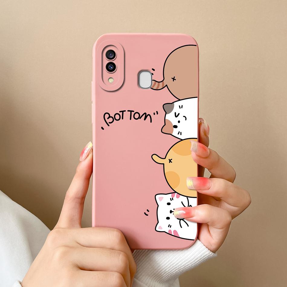 

For Samsung Galaxy A30 A30S Case Cartoon Full Protection Bumper Soft Liquid Silicone Phone Back Cover For Samsung A 30 Carcasa Samsung Galaxy A30