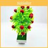 Realistic Cherries Tree Bonsai With Plastic Construction For Living Room Decoration