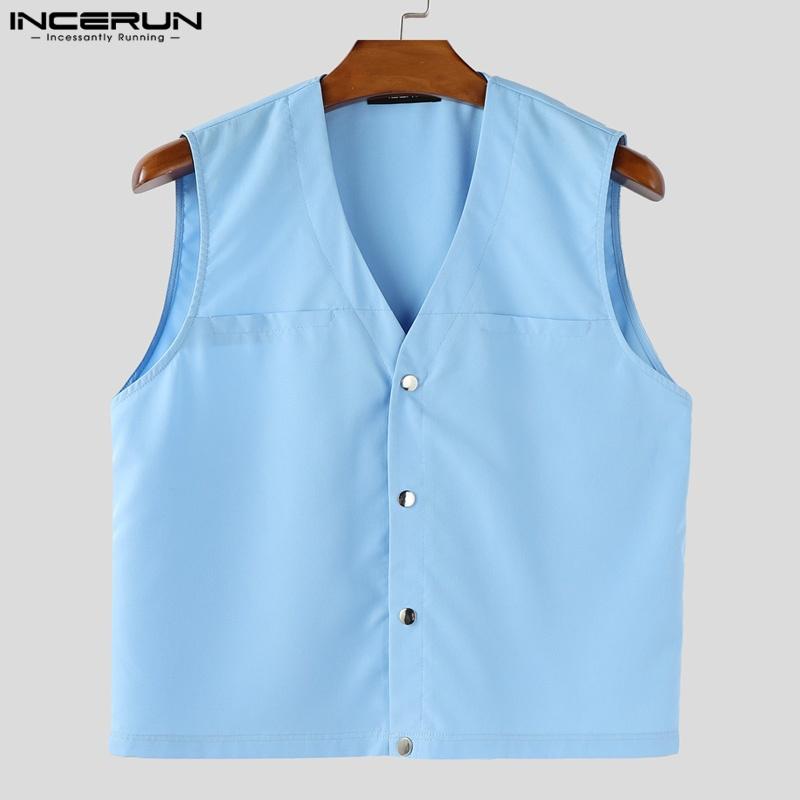 INCERUN Two Pieces Men Sleeveless Waistcoat and Long Suit Pants Trousers Casual Sets