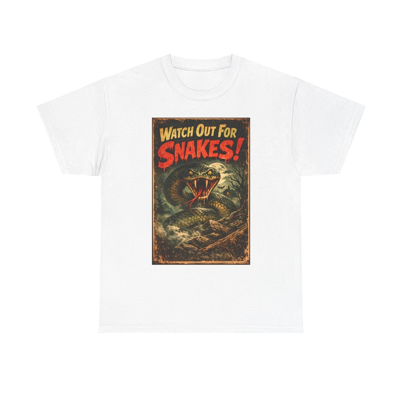 

Watch Out For Snakes! Tee | Vintage Snake Poster Graphic XL