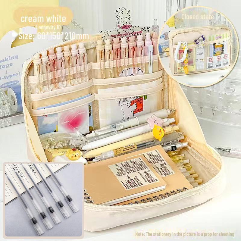 High-Capacity 12-Layer Pencil Case for Girls - Ideal for Junior & Senior High School Students