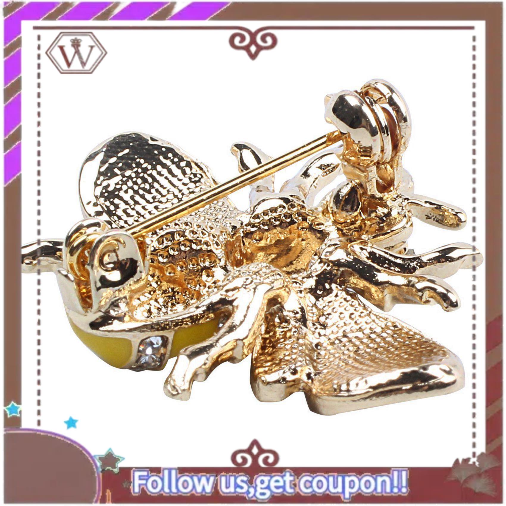 (New)-2X Fashionable Bumble Bee Crystal Brooch Pin Costume Badge Party Jewelry Gift Fashion Bee разноцветный