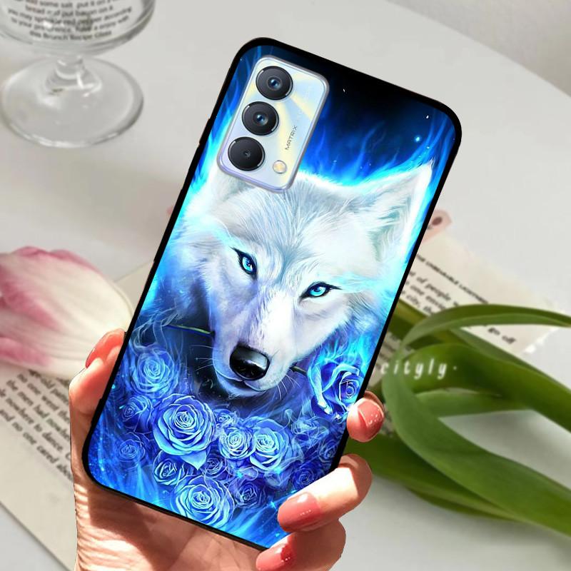 For cover Realme GT Master Case Edition Animal Cartoon Soft Silicone Funda for Realme GT Master Explorer Phone Cover Black Coque