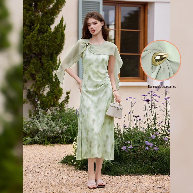 Bailuyu French Sweet Summer A-Line Midi Dress