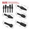 5pcs Wood Carving File Rasp Drill Bit Rotarys Set Universal Woodworking Grinding Head Steel Wood Carving Polishing Engraving
