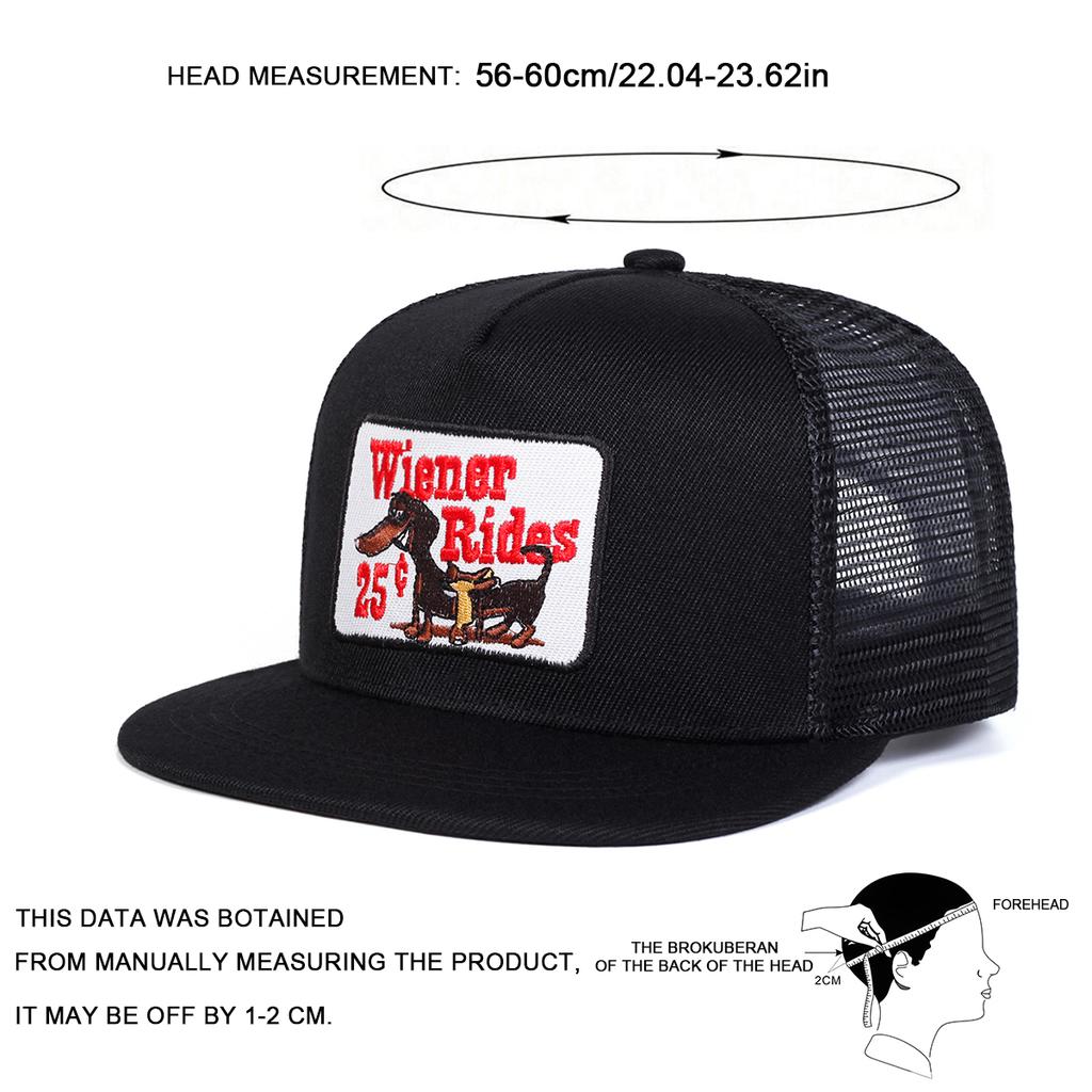 Unisex Embroidery Mesh Baseball Cap Hip Hop Adjustable Summer Breathable Sun Protection Outdoor Sports Hat