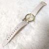 Used Vivienne Westwood White Leather Analog Watch Orb 2 Gold