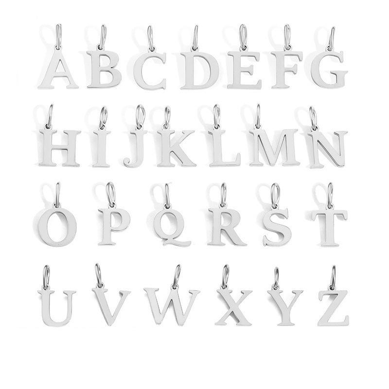 New 26-Letter Initial Pendant Bracelet & Necklace for Couples - DIY English Name Jewelry