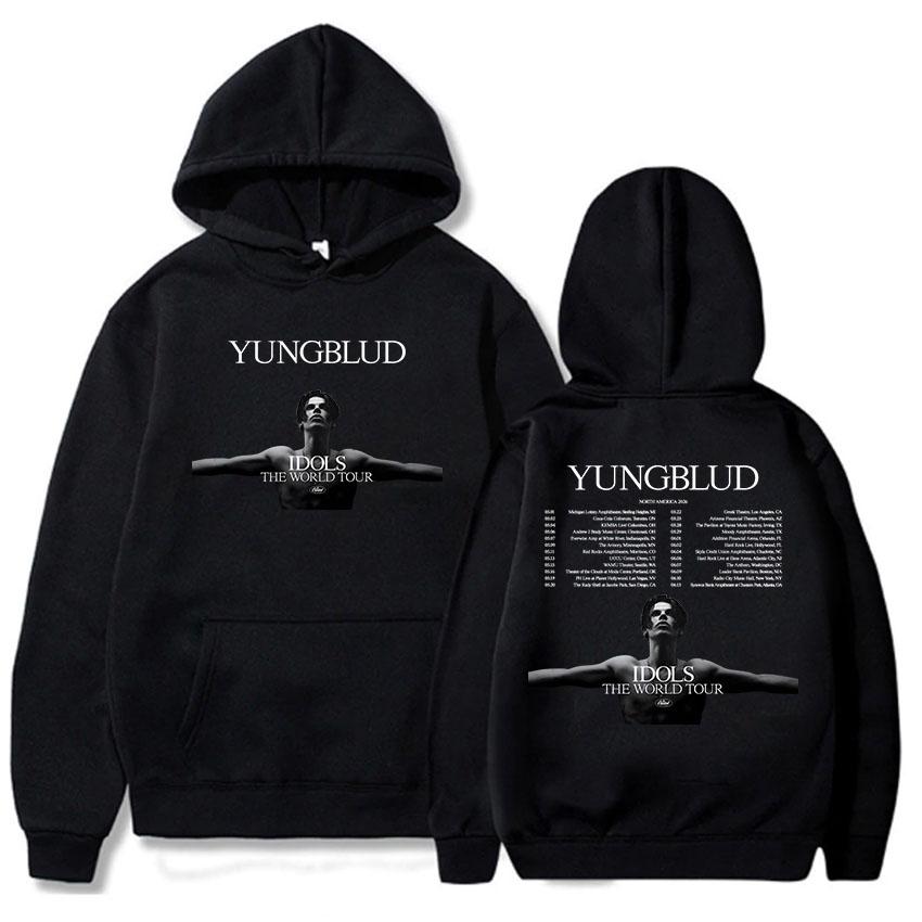Yungblud 2026 North American Hoodies Idols The World Tour Graphic Print Sweatshirts Long Sleeve Winter Hooded Pullovers Tops