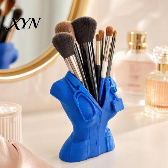 Medical Staff Gift Nurse Uniform Pen Holder, 3D Printed Theme Desk Organizer for Doctor Holder Pens Makeup Brushes Small Stationery, Decorative Female