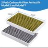 Car Air Filters With Activated Carbon For Tesla Model 3/Model Y Air Conditioning Cabin Filter Air Cleaning Suitable For Tesla