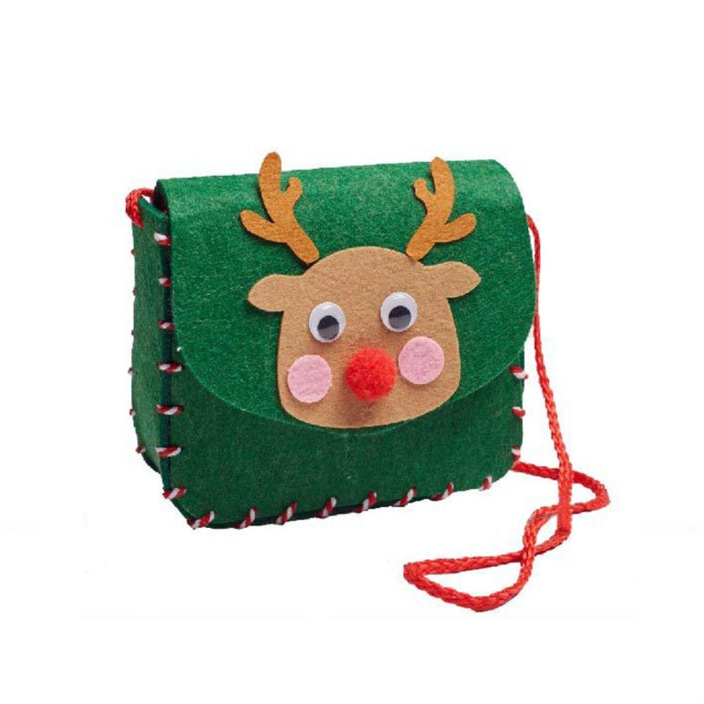 Non-woven Fabric DIY Christmas Bag Toy Creative Portable Elk Shoulder Bag  Christmas Gift