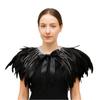 Gothic Feather Shawl Stage Makeup Ball Costume Accessories